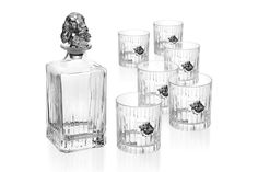 Набор для виски из 6 стаканов и штофа "Спаниель" Gamma