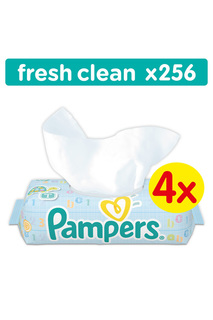 Влажные салфетки 4х64 шт PAMPERS