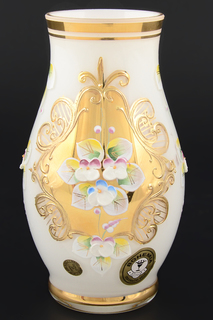 Ваза "Лепка белая" Bohemia