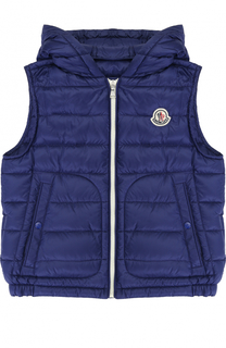 Пуховый жилет с капюшоном Moncler Enfant