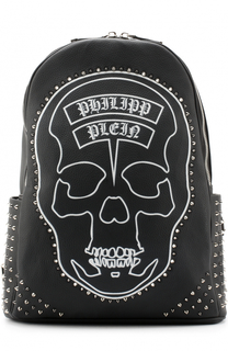 Рюкзак с принтом и декоративной отделкой Philipp Plein