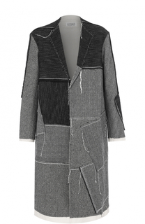 Однобортное пальто из смеси шерсти и кашемира с хлопком Maison Margiela