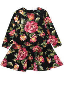 Трикотажное мини-платье с принтом Dolce &amp; Gabbana