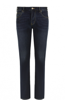 Джинсы прямого кроя с контрастной прострочкой Armani Jeans