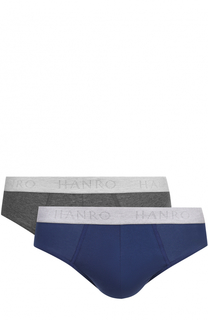 Комплект из двух хлопковых брифов с широкой резинкой Hanro