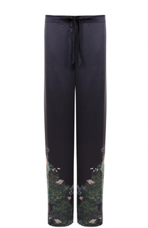 Шелковые брюки с принтом Meng