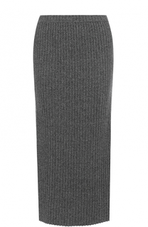 Кашемировая юбка-миди фактурной вязки Allude