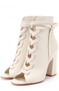 Кожаные ботильоны Fraser на шнуровке Gianvito Rossi