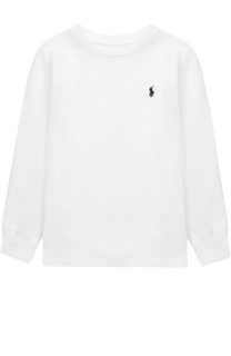 Хлопковый лонгслив с логотипом бренда Polo Ralph Lauren