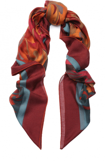 Шаль из смеси кашемира и шелка с принтом Loro Piana