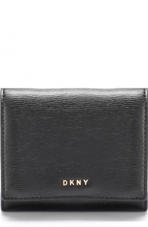 Кожаный кошелек с клапаном с логотипом бренда DKNY
