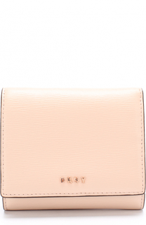 Кожаный кошелек с клапаном с логотипом бренда DKNY