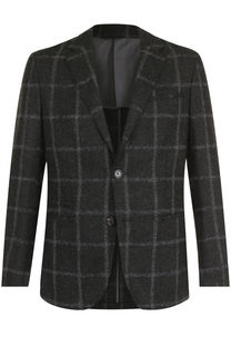 Однобортный шерстяной пиджак в клетку Ermenegildo Zegna