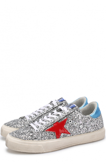 Текстильные кеды May с глиттером на шнуровке Golden Goose Deluxe Brand