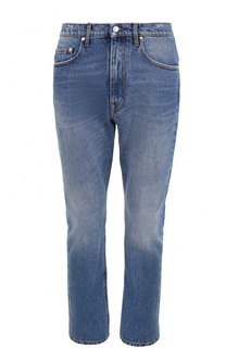 Укороченные джинсы с потертостями MSGM