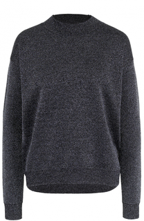 Пуловер с круглым вырезом и металлизированной отделкой BOSS