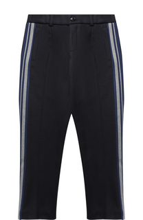 Шерстяные брюки прямого кроя с лампасами Dolce &amp; Gabbana