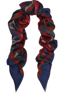 Шаль из смеси кашемира и шелка с принтом Loro Piana