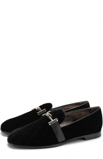 Бархатные слиперы с пряжкой Tod’s Tods