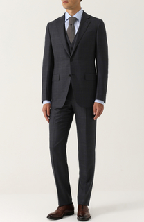 Костюм-тройка из смеси шерсти и шелка Ermenegildo Zegna