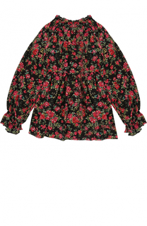 Шелковая блуза с принтом Dolce &amp; Gabbana