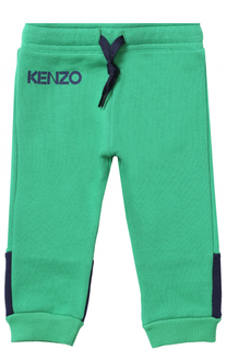 Хлопковые джоггеры с контрастной вставкой Kenzo