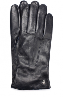 Кожаные перчатки с подкладкой из смеси кашемира и шерсти Roeckl