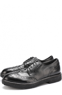 Кожаные дерби с брогированием Moma