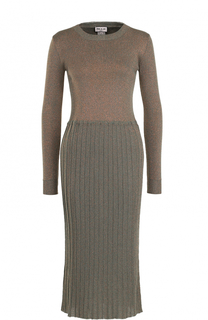 Вязаное платье-миди с длинным рукавом и круглым вырезом Paul&amp;Joe Paul&Joe