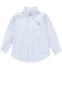 Хлопковая рубашка с воротником button down Polo Ralph Lauren