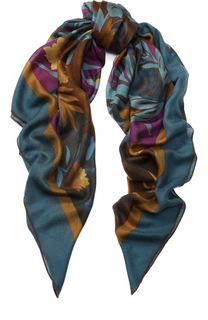 Шаль из смеси кашемира и шелка с принтом Loro Piana