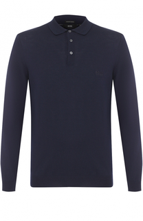 Шерстяное поло с длинными рукавами BOSS