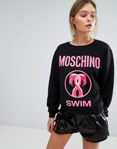 Свитшот с логотипом Moschino - Черный