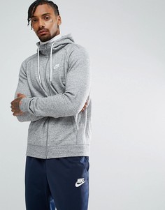 Худи серого цвета с молнией Nike Legacy 805057-092 - Серый