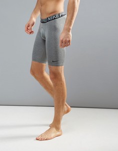 Длинные компрессионные шорты серого цвета Nike 703086-091 - Серый