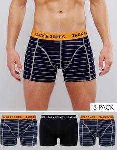 Набор из 3 боксеров-брифов с полосками Jack &amp; Jones - Мульти