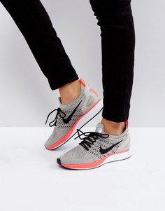 Серо-розовые премиум-кроссовки Nike Air Zoom Mariah Flyknit Racer - Мульти
