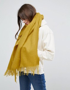 Длинный мягкий шарф с кисточками ASOS - Желтый