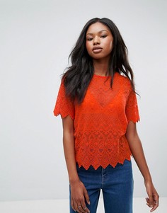 Kружевной топ Vero Moda - Красный