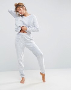Двусторонний пижамный комплект из искусственного меха ASOS - Серый
