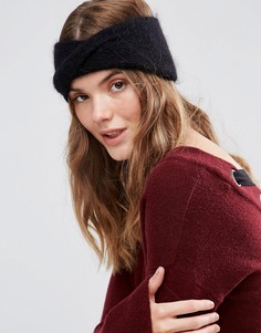 Мохеровая повязка на голову с перекрутом спереди ASOS - Черный
