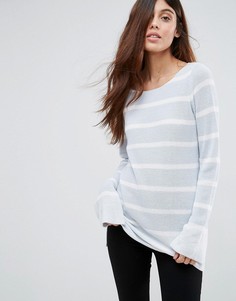 Легкий трикотажный топ с баской Vero Moda - Синий