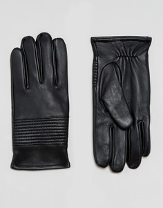 Черные кожаные перчатки ASOS - Черный