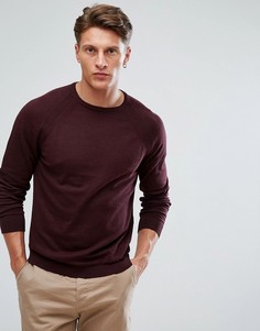 Бордовый джемпер с круглым вырезом Burton Menswear - Красный