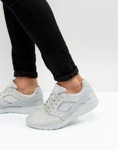 Серые фактурные кроссовки из искусственной замши с резиновыми вставками ASOS - Серый