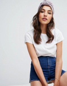 Повязка на голову с узлом спереди ASOS - Фиолетовый