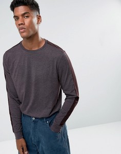 Фиолетовый свободный лонгслив с контрастными вставками ASOS - Фиолетовый