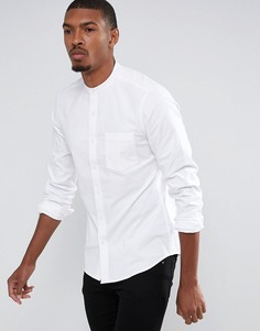 Белая зауженная оксфордская рубашка с воротом на пуговице ASOS - Белый