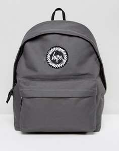 Эксклюзивный серый рюкзак с надписью на лямках Hype - Серый