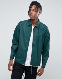 Темная сине-зеленая спортивная непромокаемая куртка Rains - Зеленый